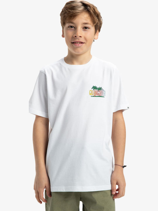 Kids' T-shirt White Ev Sunny Palms