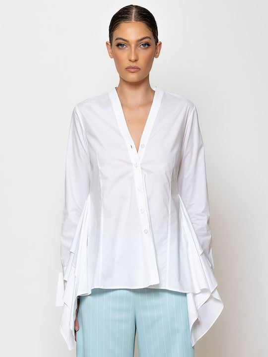 Women's Long Sleeve Shirt White