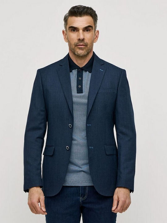 Sogo Men's Summer Suit Jacket navy blue