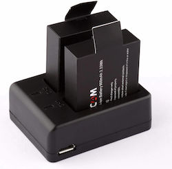 Action-Kamera-Set Dual-Ladegerät Zwei 2 Akkus Zubehör Li-Ion 3,885 Wh 3,7 V Kompatibel mit Action-Kameras Eken H3 Eken H3r Eken H8 Eken H8r Eken H9 Eken H9r Sjcam Sj4000 Sj4000 Wifi Sj5000 Sj5000 Wifi Sj5000 Plus Sj6000 Sj7000 Sj8000 Sj9000