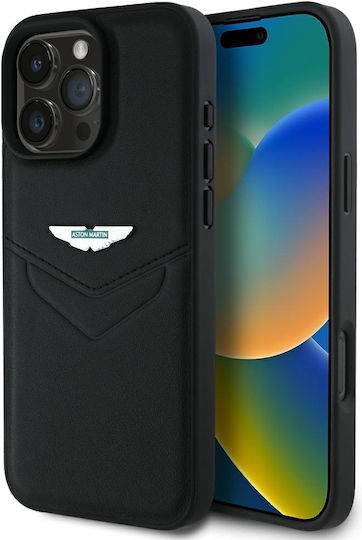 Aston Martin Racing Back Cover Δερμάτινο Μαύρο (iPhone 16 Pro)