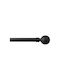Atmosphera Metallic Curtain Pole Single Φ19mm 120cm Black