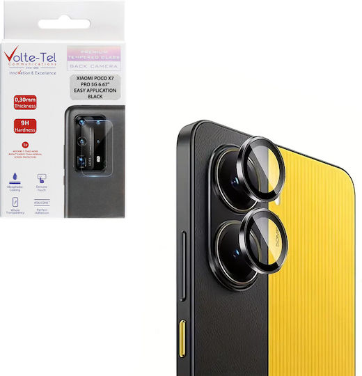 Volte-Tel Glass Cover Camera Protection Tempered Glass Black for the Xiaomi Poco X7 Pro 5G