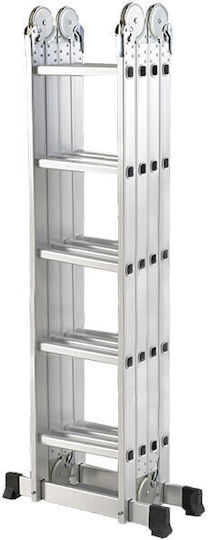 Aluminiu Scara multifuncțională din aluminiu 4x5 cu înălțime maximă de 5.7m
