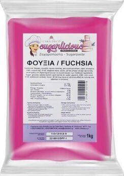 Sugarlicious Захарен фондан без глутен 1000гр Фуксия Professional