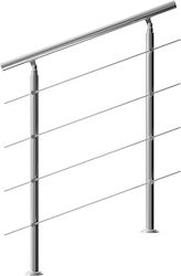 Monzana Brüstung Edelstahl Länge 100cm 4 Stangen