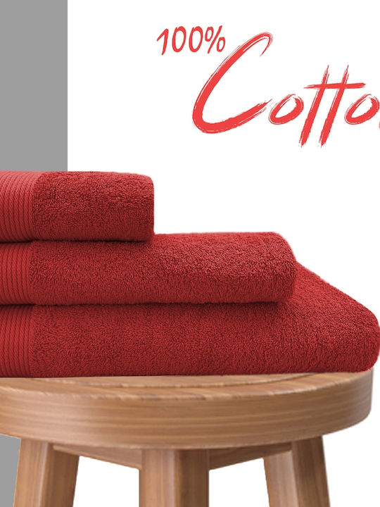 My Home Luxury Hand Towel 30x50cm Red Weight 530gr/m²