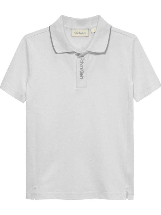 Calvin Klein Kids' Polo Short Sleeve White Logo