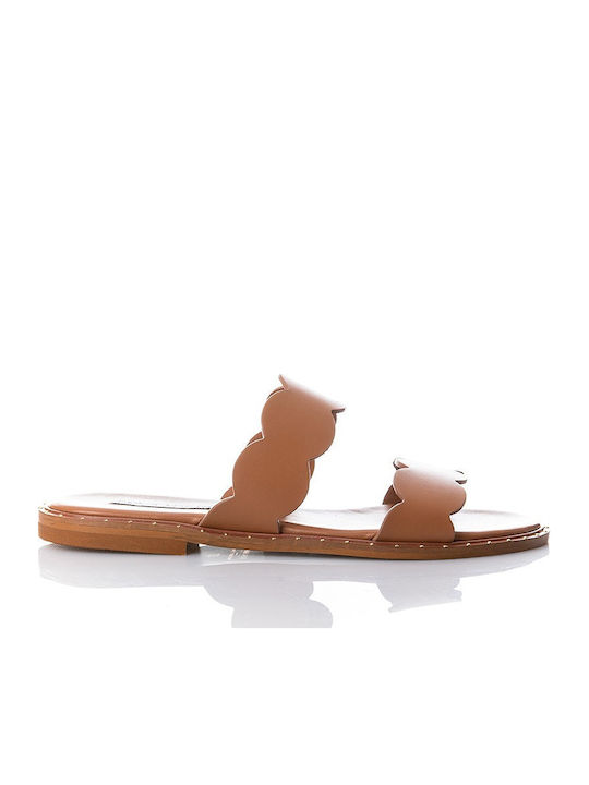 Sofia Manta Leather Women's Flat Sandals in Tab...