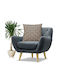 Liolios Home Sofa Cushion Clusp 100% Cotton Beige 50x50cm