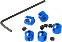 Robitronic Aluminium Stopper 2mm Blue 5 Pieces R07200b Robitronic