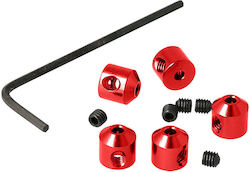 Robitronic Aluminium Stopper 2mm Red 5 Pieces R07200r Robitronic
