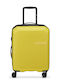 Delsey Slim Expandable Cabin Travel Suitcase Hard Bright Yellow with 4 Wheels Height 55cm 310580345