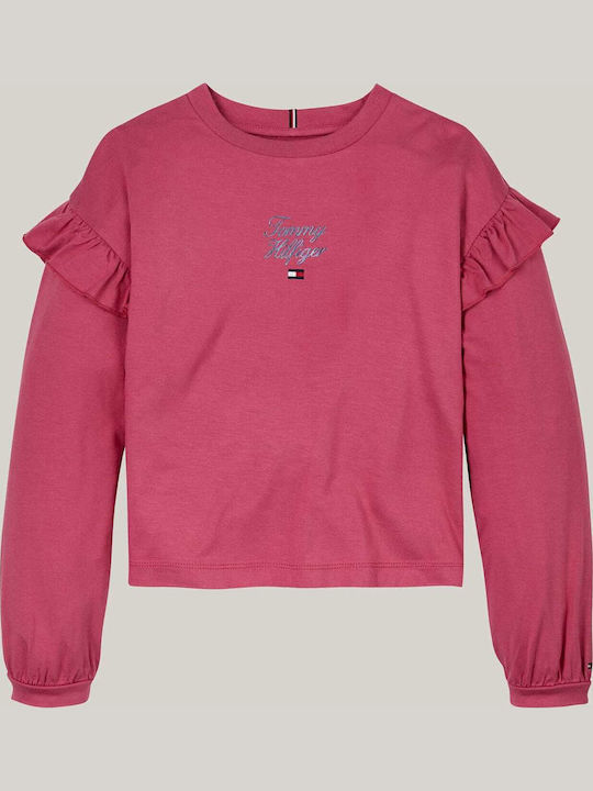Tommy Hilfiger Kids' Shirt Long Sleeve Fuchsia