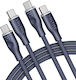 Voltme Braided USB 4 Video Cable USB-C Male - USB-C 100W PD Blue 1.8m C2062