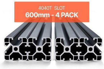 Vevor Set of 4 Pieces 23.6" 600mm Anodized Aluminum Rail T Slot 4040 4040oblxcdg4ju9mr001v0