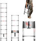 Vevor Telescopic Ladder Steel 9 of Steps with Maximum Height 2.54m