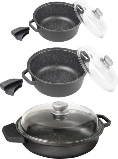 Risoli Granito Pots Set from Cast Aluminum 3 Pieces