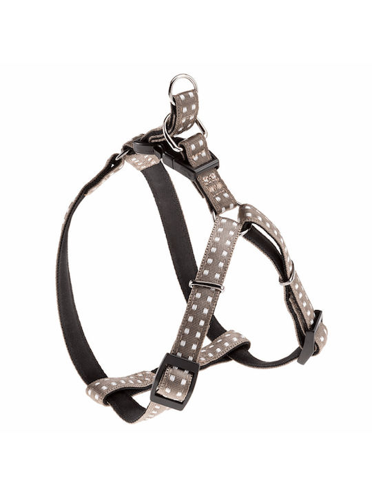 Ferplast Dog Harness Cricket P Large A=b 54÷78cm Thickness 20mm Mocha Soft Inner Padding Quality Nylon