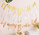 Διακοσμητικό Μπάνερ “happy Βirthday” Καλλιγραφικά Ασημί