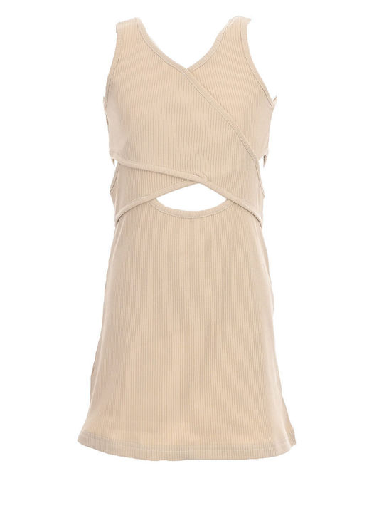 Joyce Children's Dress Sleeveless Beige