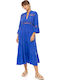 Pink Label Damen Maxi Kleid Strand Ultra Violet