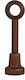 Grace Curtain rail base Wall made of Wood Brown 1pcs