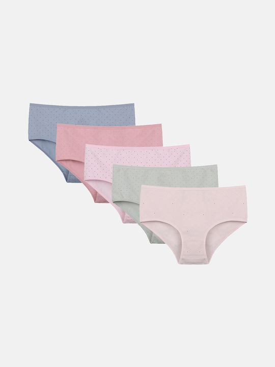 Βαμβακερά Femei Slip MultiPack Multicolor
