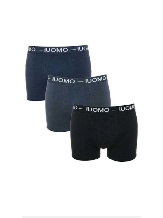 1012 Slipuri pentru bărbați Black/anthracite/blue 3Pachet