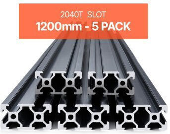 Vevor 5 Pieces 47.2 Inches 1200 Mm T Slot 2040 Anodized Aluminum Rail 2040oblxcdg5pc6jt001v0