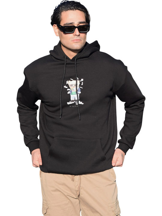 Sweatshirt with Hood Black