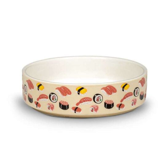 Glee Ceramic Bowl Food & Water for Dog & Cat 300ml in White Color
