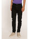Herren Jeanshosen Elastisches Slim Verjüngt Anwendung Schwarz MP-N-PNT-S25-004-Schwarzraivojean