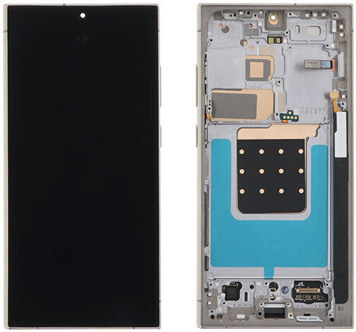 Samsung Οθόνη mit Touch-Mechanismus und Rahmen für Samsung Galaxy S24 Ultra 5G S928 (Gray)