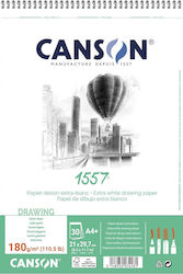 Μπλοκ Canson Sketch Extra White 1557 A4 Σπιράλ ...