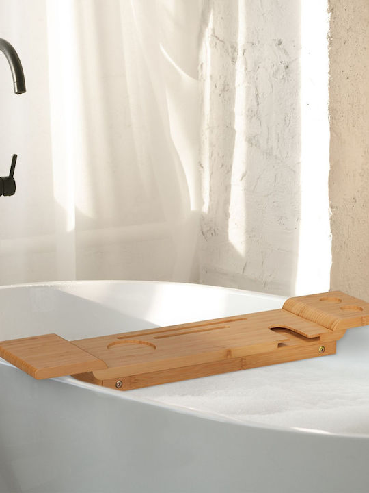 Tavă de cadă din bambus natural cu 7 compartimente 4 X 70 X 15.5 cm maro