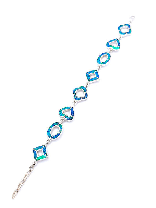 PS Silver Damen Armband Kette aus Silber