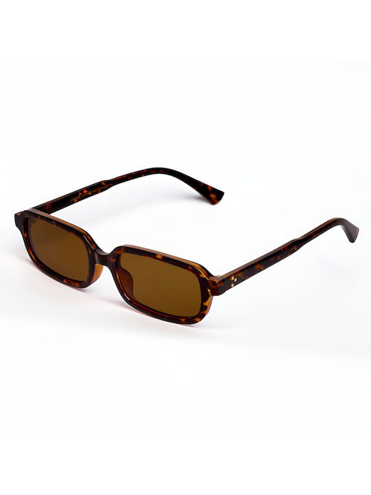 AV Sunglasses Logan Unisex Γυαλιά Ηλίου με Μπλε Κοκκάλινο Σκελετό και Μπλε Φακό 125-brown