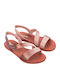 Vibe Sandal Fem Flache Sandalen für Damen mit Riemen in Rosa Farbe