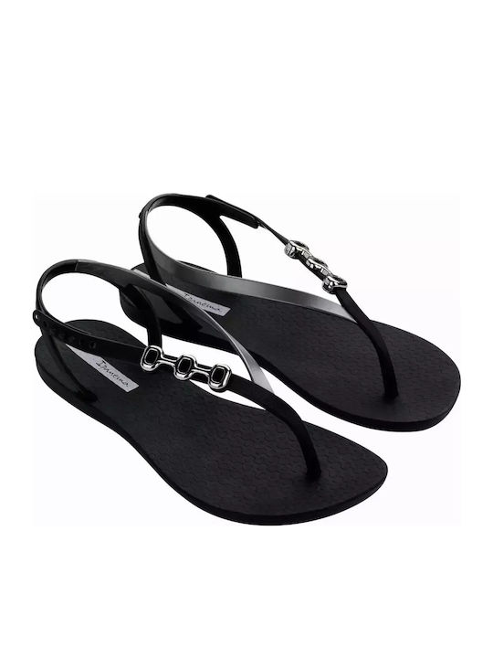 Ipanema Rio Women's Flat Sandals in Black Color