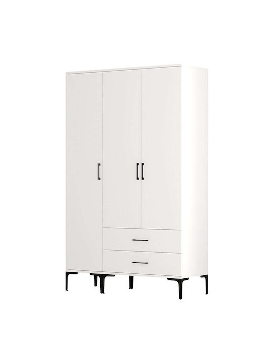 Dreifachtür Kleiderschrank Kumsal White 120x47....