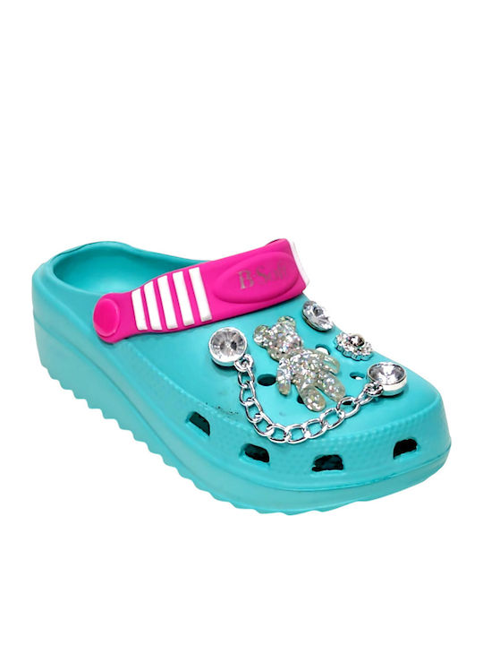 Children's Anatomical Beach Shoes Turquoise
