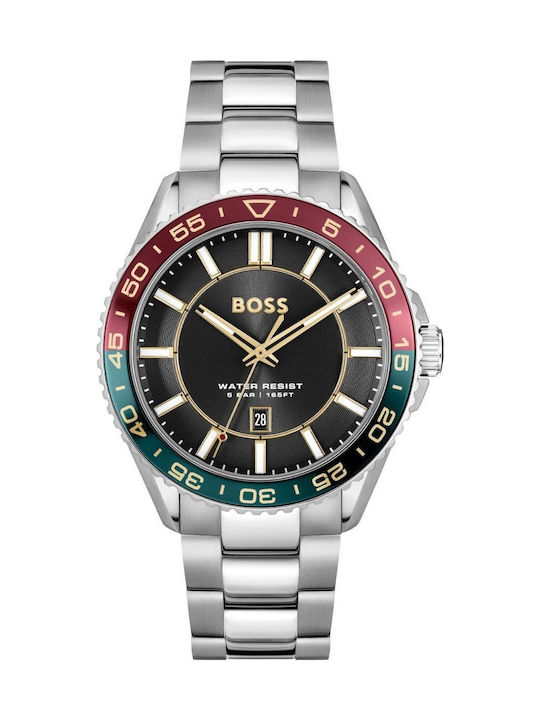 Boss Runner Ανδρικό Ρολόι 43mm Χρονογράφος Μπατ...