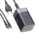 Voltme Βάση Φόρτισης GaN με 2 Θύρες USB-A και 3 Θύρες USB-C και Καλώδιο USB-C - USB-C 75W Power Delivery σε Μαύρο χρώμα (VITO Go EzTravel)