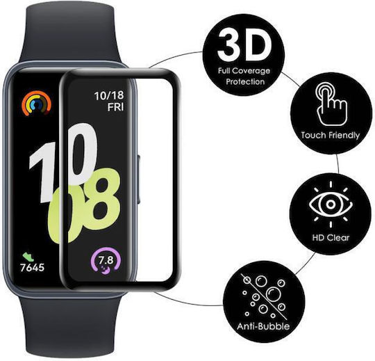 Enkay Full Flexi Glass Προστασίας Huawei Band 8 Band 9 Band 10 Black