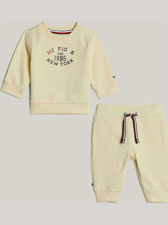 Kids Sweatpants Set Yellow 2pcs