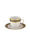 WM Collection Set of Cups Tea Porcelain Gold 200ml 6pcs