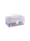 Relaxdays Plastic Cutie de Depozitare cu Capac Transparent 14.5x33x19cm 1buc