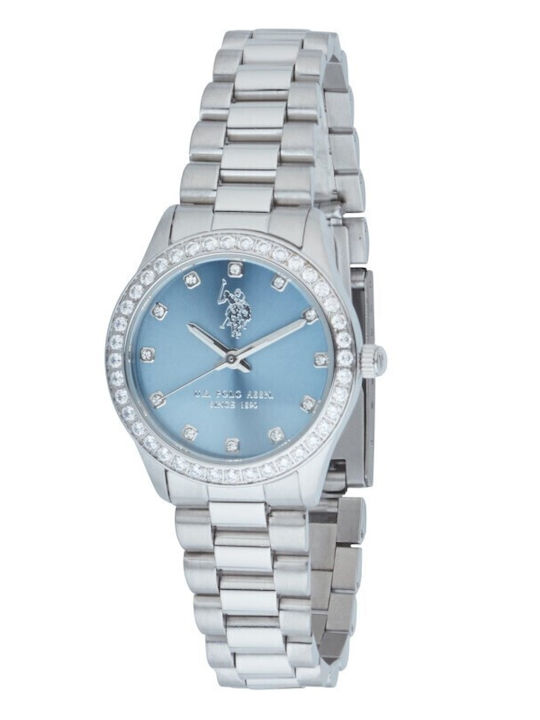 U.S. Polo Assn. Women's Watch 30mm Battery with Silver Stainless Steel Bracelet