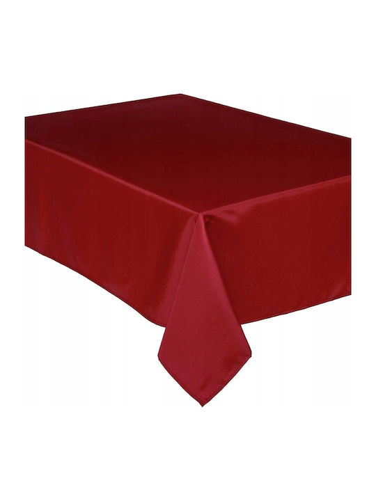 Atmosphera Stain Resistant Rectangular Tablecloth Dark Red 140 X 240 Cm